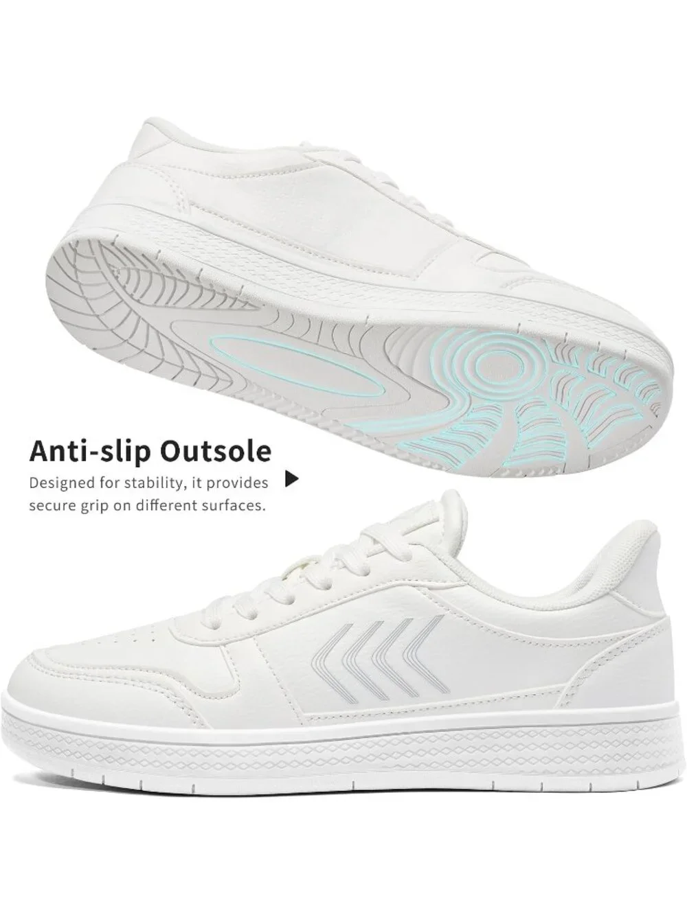 Women's White Lightweight Slip On Comfortable Chic Color Casual Fashion Sneaker